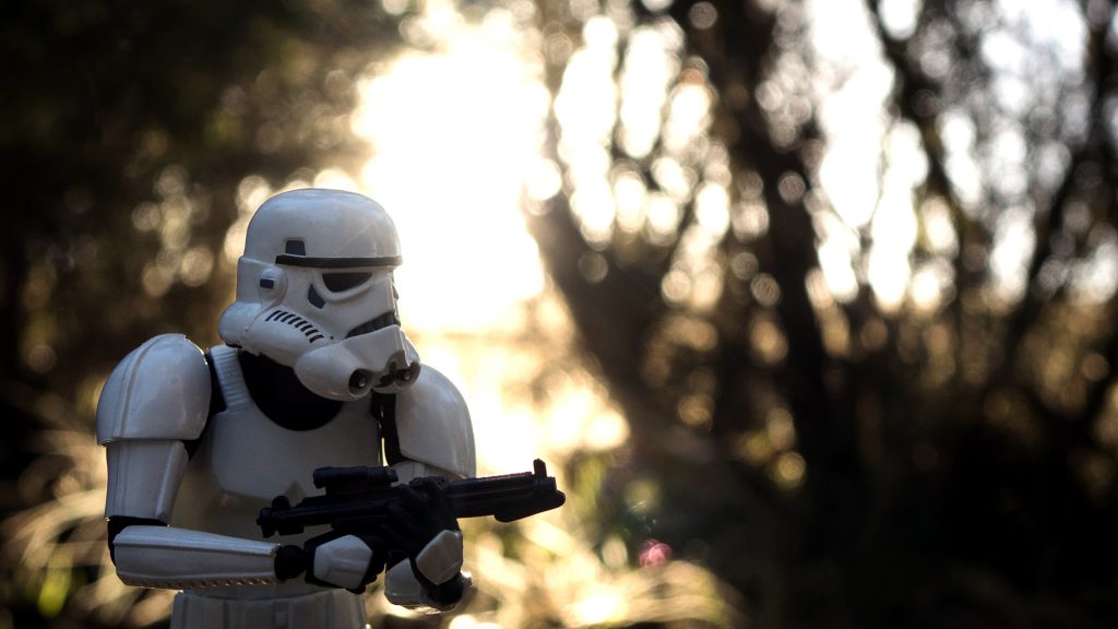 Toy photography of a Stormtrooper