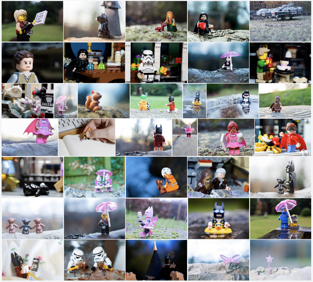 Layout of 39 toy photos