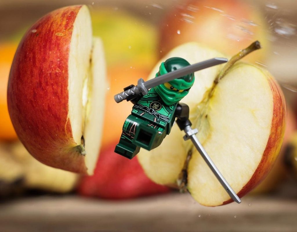 The Ninjago Movie Minifigures Winner: “Fruit Ninja” shot by @shundeez_official