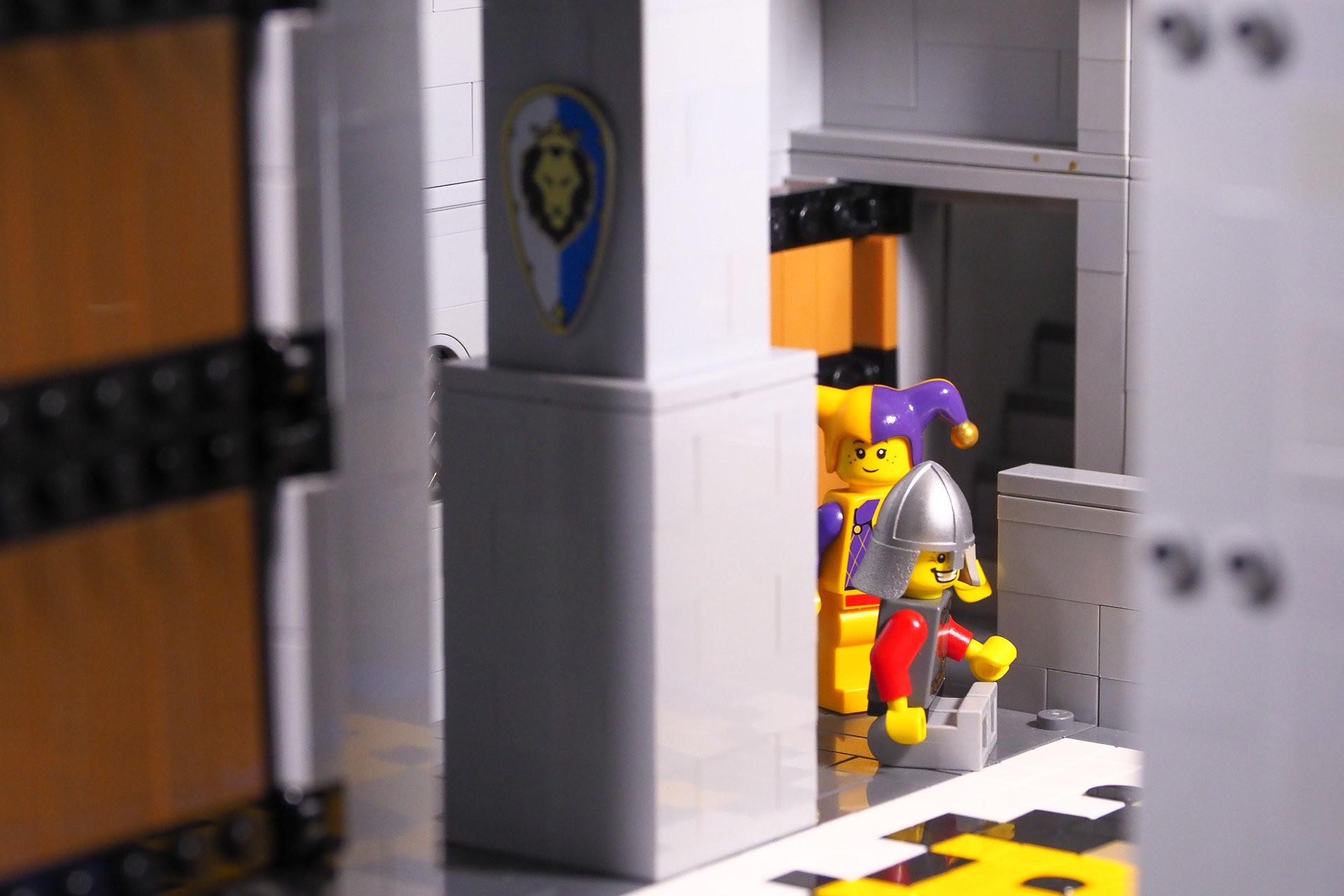 LHS: Reverse doors to save on parts | Centre: use studs to hold Minifigures | RHS: remove sections to gain access