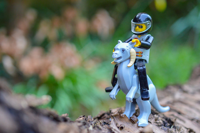LEGO TaunTaun being ridden by a technic figure