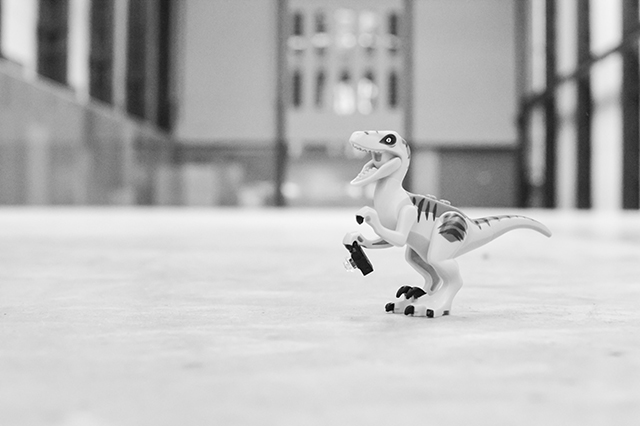 LEGO dinosaur at the Tate Modern, London