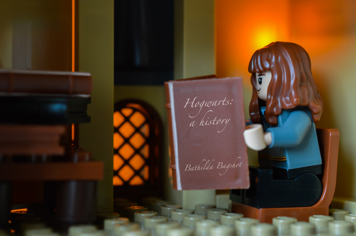Hermione finds more time to memorise Hogwarts: a history.