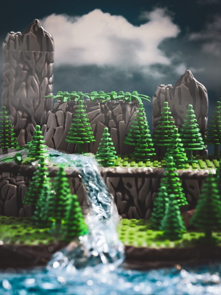 Landscape LEGO Mega Bloks photography by James Garcia