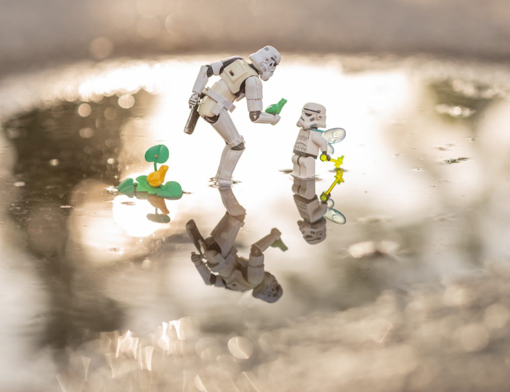 Stormtrooper fairy magic lego toy photography by Kristina Alexanderson