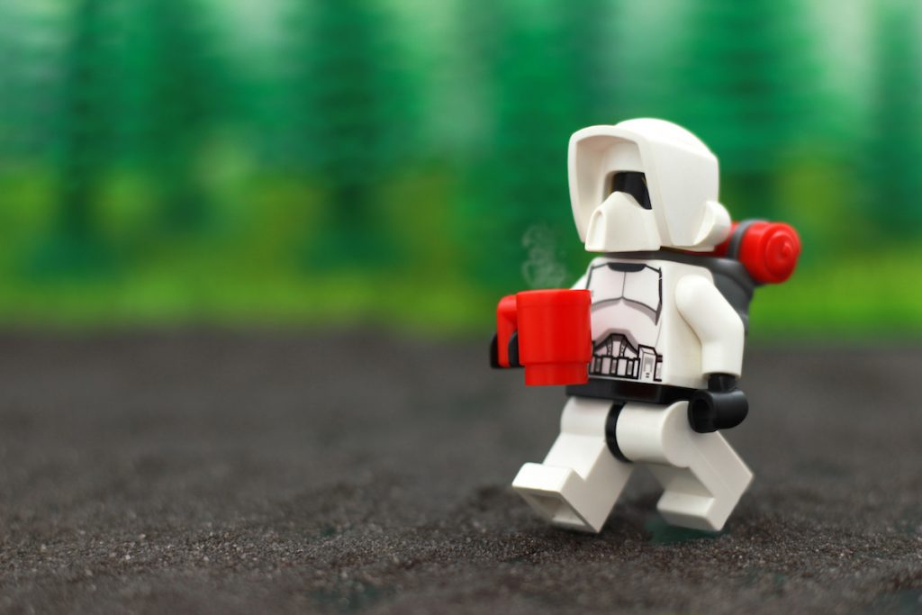 LEGO Star Wars Scout Trooper hiking minifigure by James Garcia