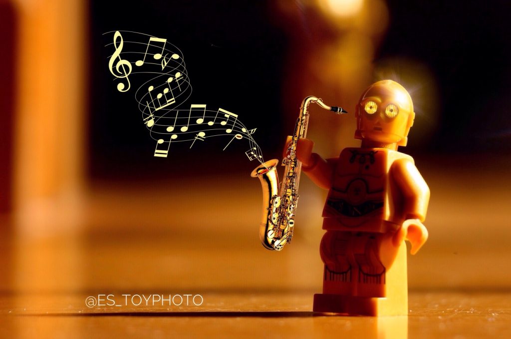 Why? : “Threepio” playing the saxophone