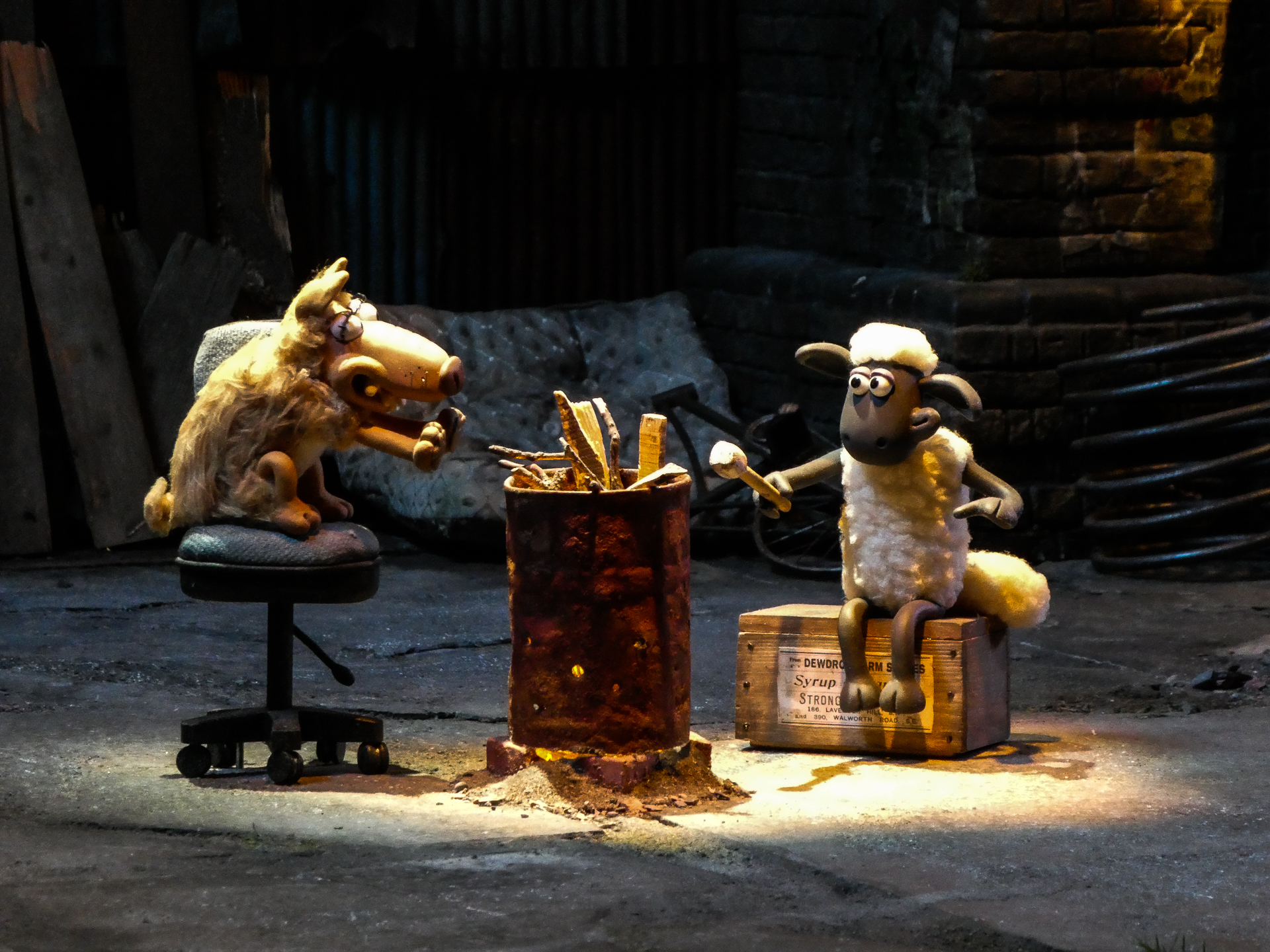 Wallace and Gromit and Friends - lighting set up detail