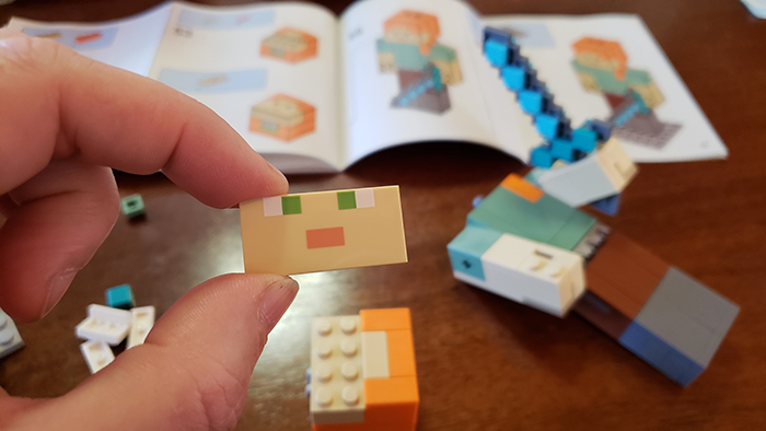 LEGO Minecraft BigFig face paint job