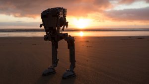AS-AT Lego on the beach at dawn
