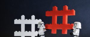 LEGO Stormtroopers carrying hashtags