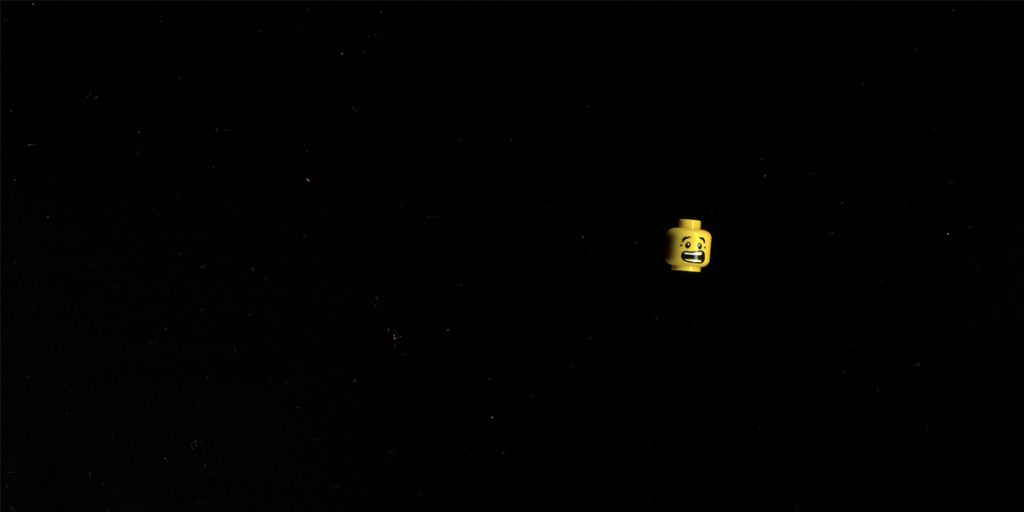 LEGO head floating in space