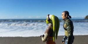 Hera and Kanan at the beach by @teddi_toyworld