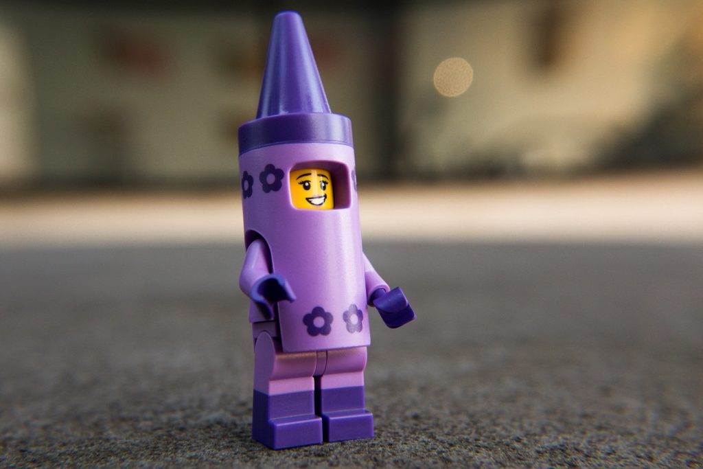 Lego 3 Lilac Purple Outfit Costume Crayon Girl  Minifigure Not Included