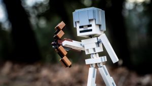 LEGO Minecraft BigFig Skeleton in the woods by @teddi_toyworld