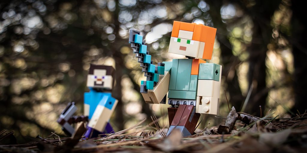 minecraft lego sets with steve and alex