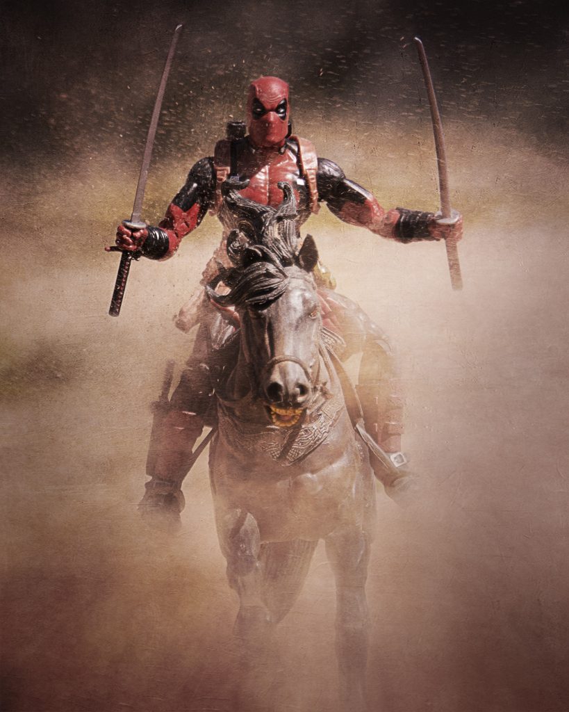 deadpool on a horse