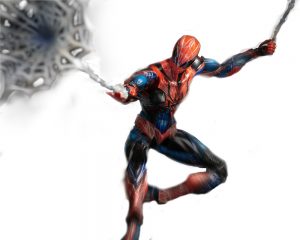 blurred Spider-Man image