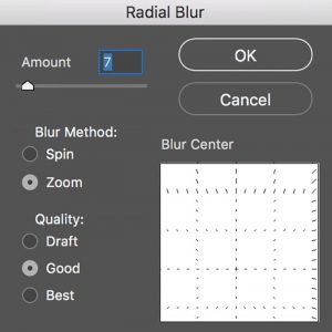 radial blur control