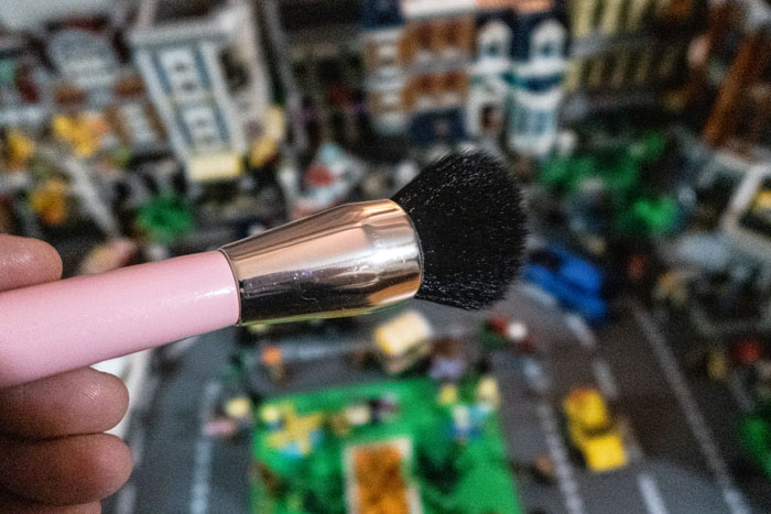 Makeup brush works great for dusting LEGO