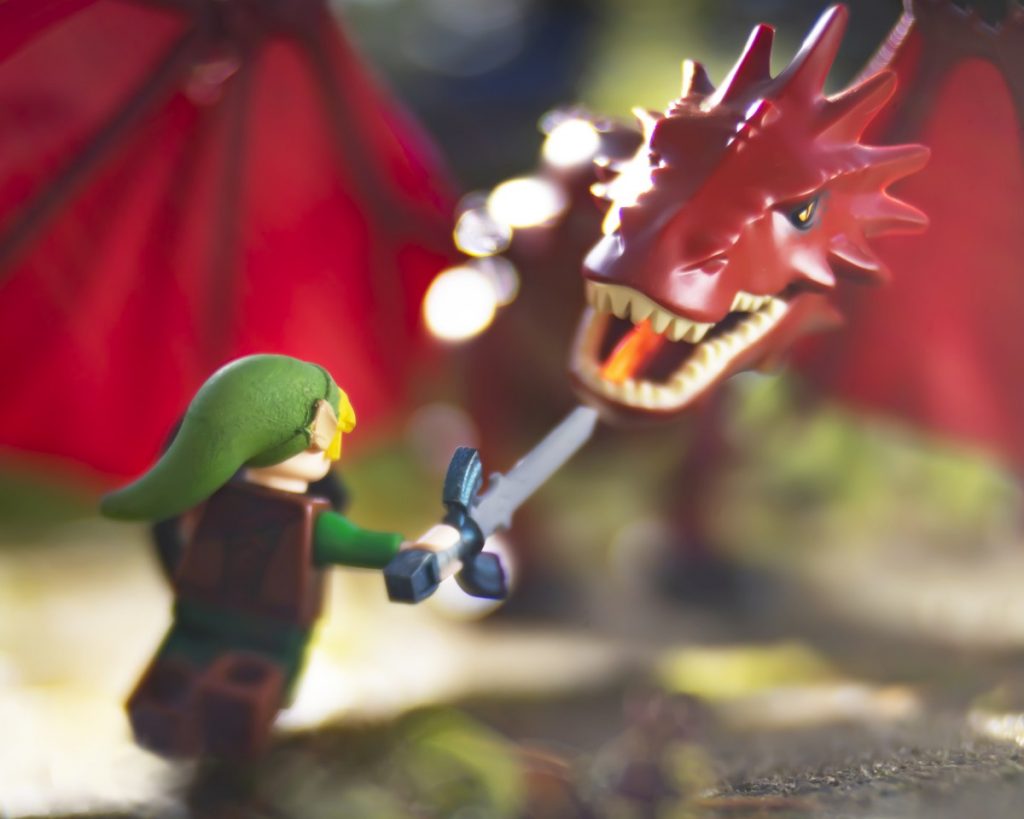 LEGO Link Smaug battle by Shelly Corbett