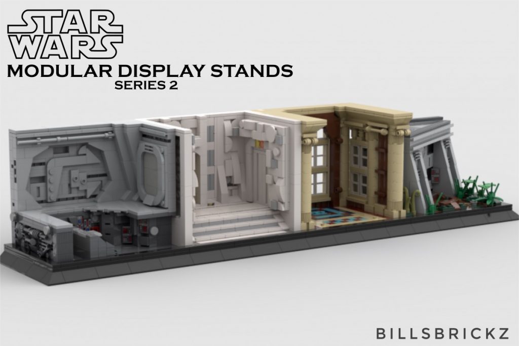 More LEGO MOC Star Wars display stands by @billsbrickz