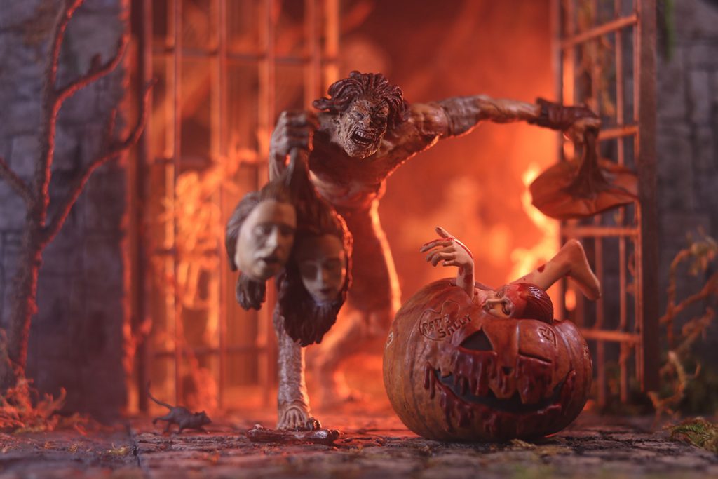 Carlos Mariscal @cmariscal McFarlane Toys Peter Peter Pumpkin Eater Halloween creep action figure and jack-o'-lantern by McFarlane Toys