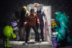 The Scream Team NECA slasher action figures in Monsters Inc world by Adam Burke @burkeheadtoys