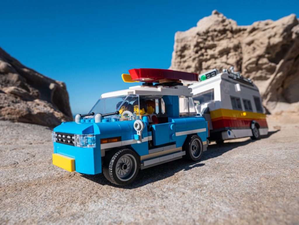 Lego car hot sale and caravan