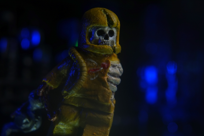 A zombie astronaut figure