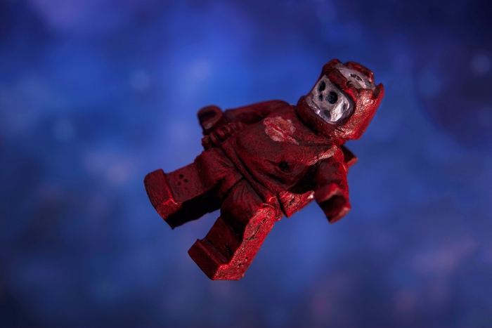 A zombie astronaut figure