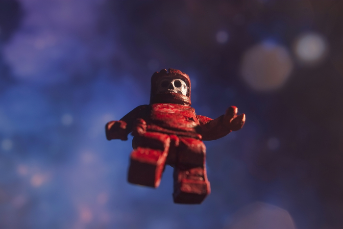 A zombie astronaut figure