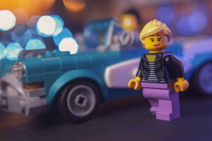 LEGO vintage tourquise car