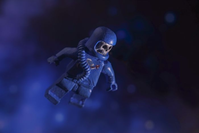 A zombie astronaut figure