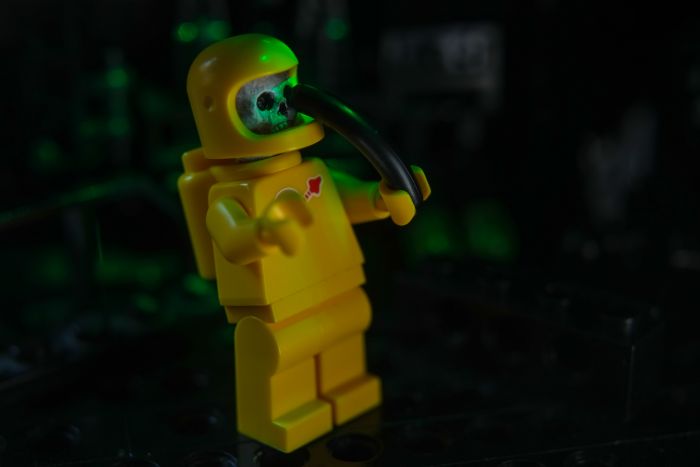 A zombie astronaut minifigure