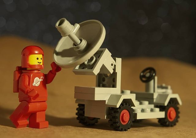 A classic space kart LEGO set with minifigure