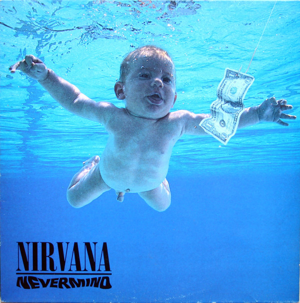 Nirvana Nevermind album cover. AKA Baby in water.