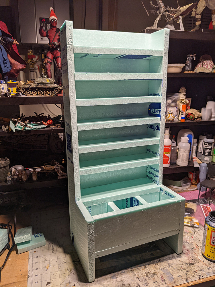 unfinished paint shelf