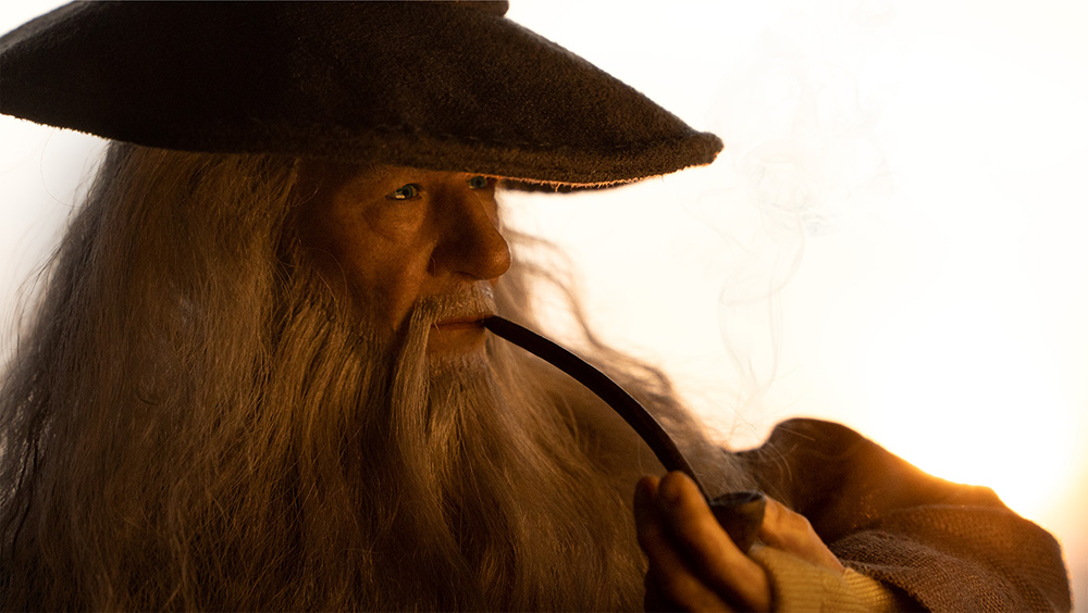 Gandalf smoking his pipe
