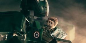 LEGO Steve Rogers minifigure in Hydra Stomper