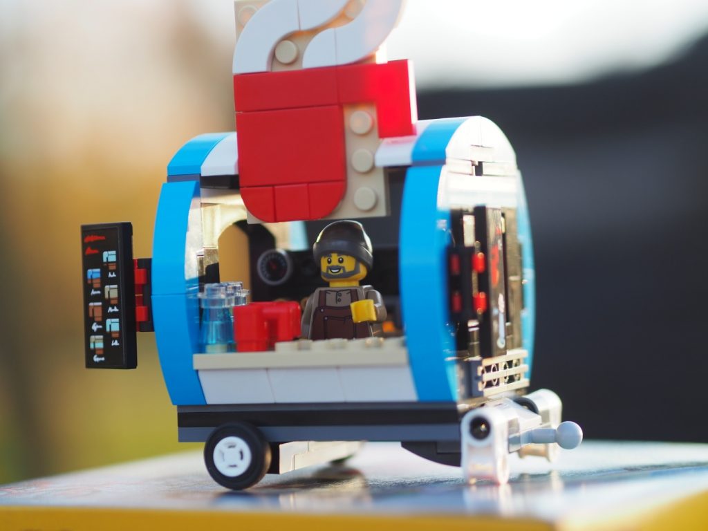 A LEGO coffee cart set.