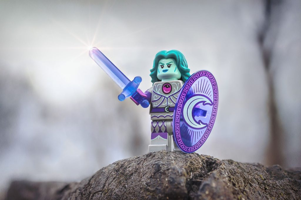 LEGO female night protector minifigure.