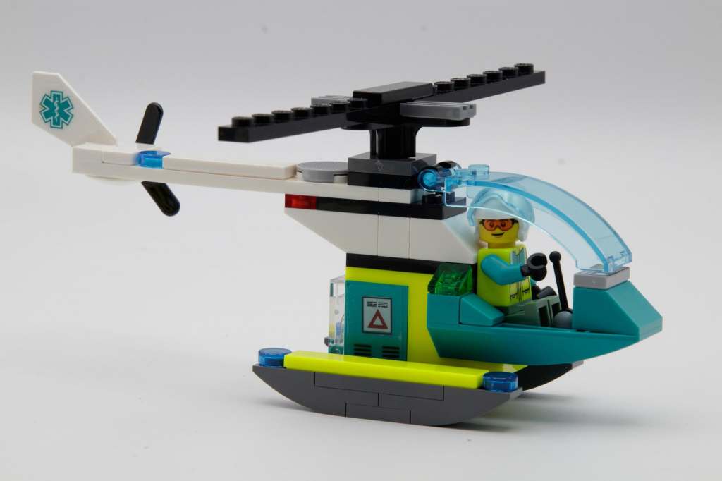 LEGO brick-built medevac helicopter