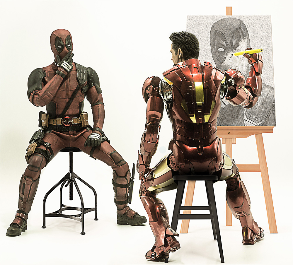 Iron Man Draws Deadpool