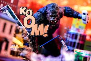 Articulated Comic Book Art (ACBA) OcToyber 2021 Second-Place photo by Akira Jo featuring King Kong Neca figure