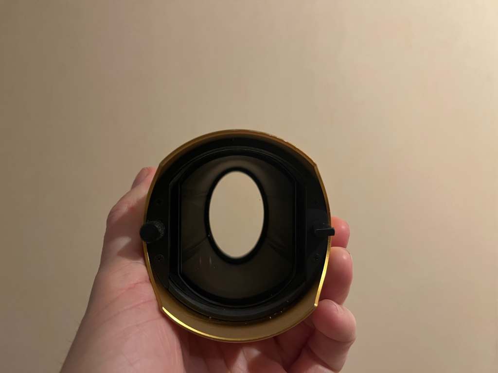 Anamorphic - Oval glass and the focus dial next to my thumb, Tom Milton