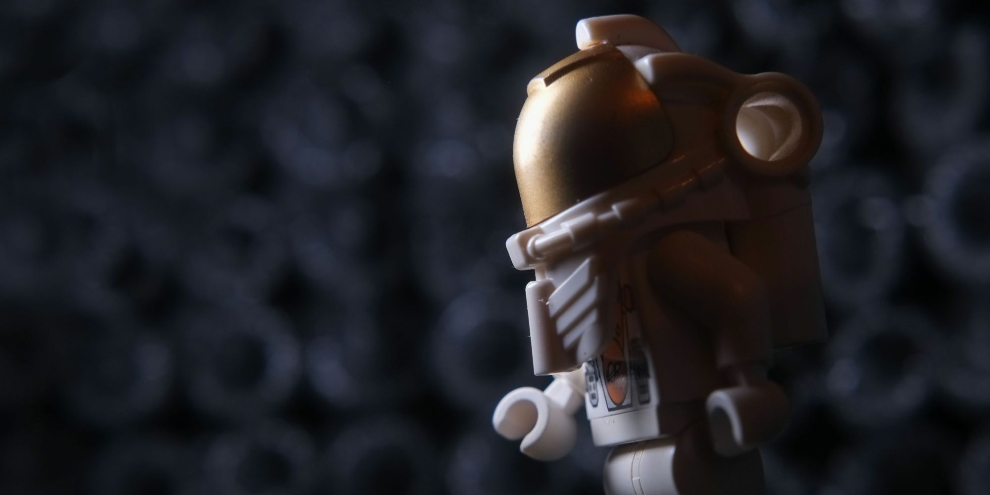Lego astronaut minifigure close-up