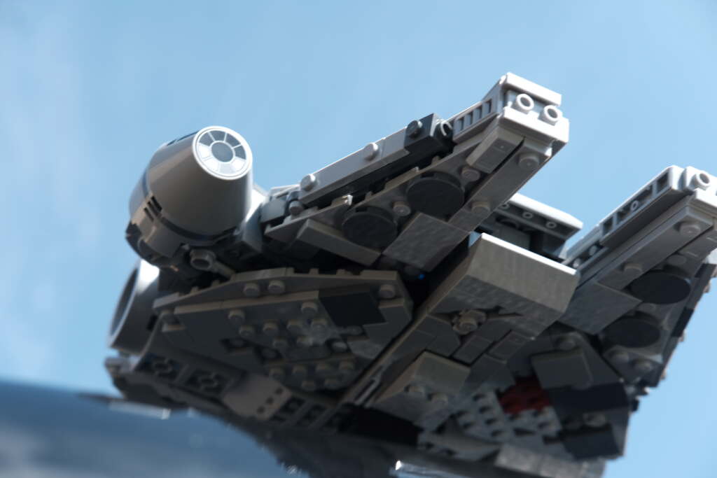 underside of the Lego Millennium Falcon 75375 theperryadventures