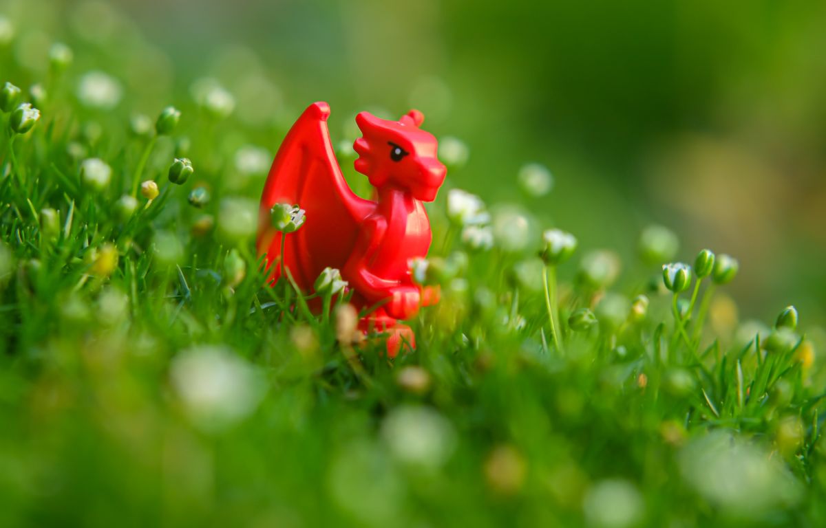 LEGO red baby dragon