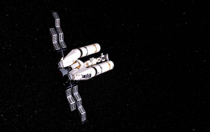 Lego model of Project Hail Mary ship